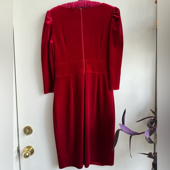 Red Velvet Cocktail party dress - Picture 2 of 10